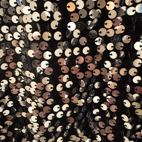 Sz0–2 no boundaries high rise sequine flare pants black/ silver new with tags - Picture 4 of 7